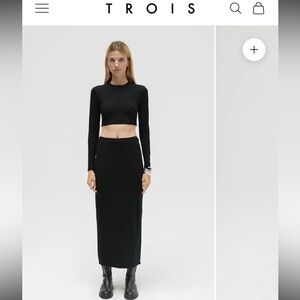 Un Deux Trois Elegant Black Maxi Skirt
